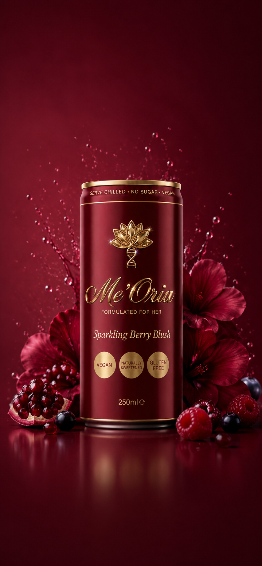 Me'Oria 250ml can — Sparkling Berry Blush